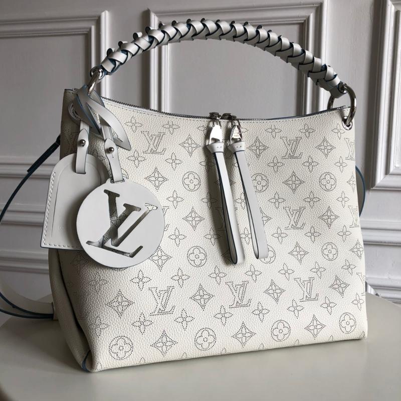 LV Handbags Tote Bags M56201 full leather hollow punched white